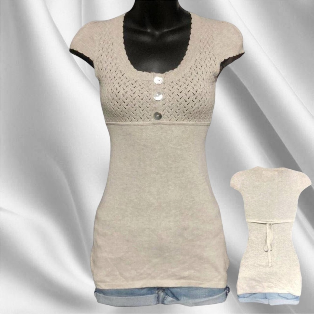 Costa Blanca Knit Babydoll Top